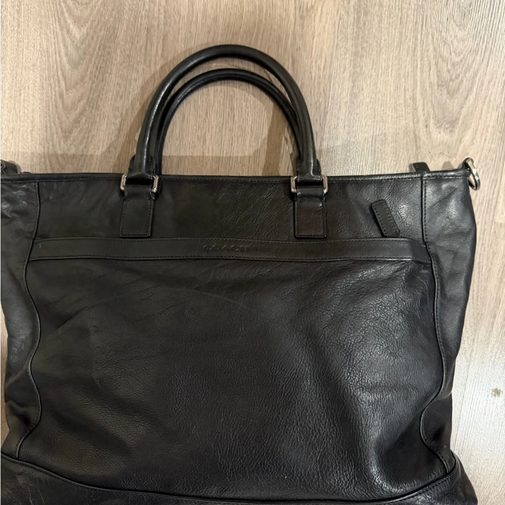 Coach Black Leather Men's Briefcase